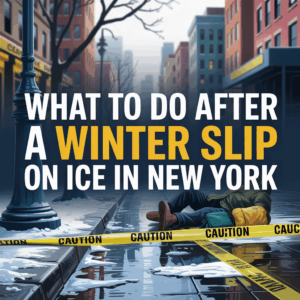 What to do after a winter slip on ice in NY